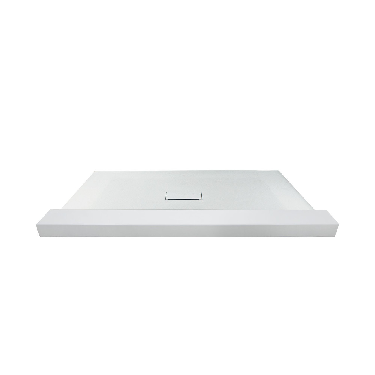 Transolid FZST6040C-31 Trimslate 60-in x 40-in Shower Base with Adjustable Single Threshold and Center Drain, White
