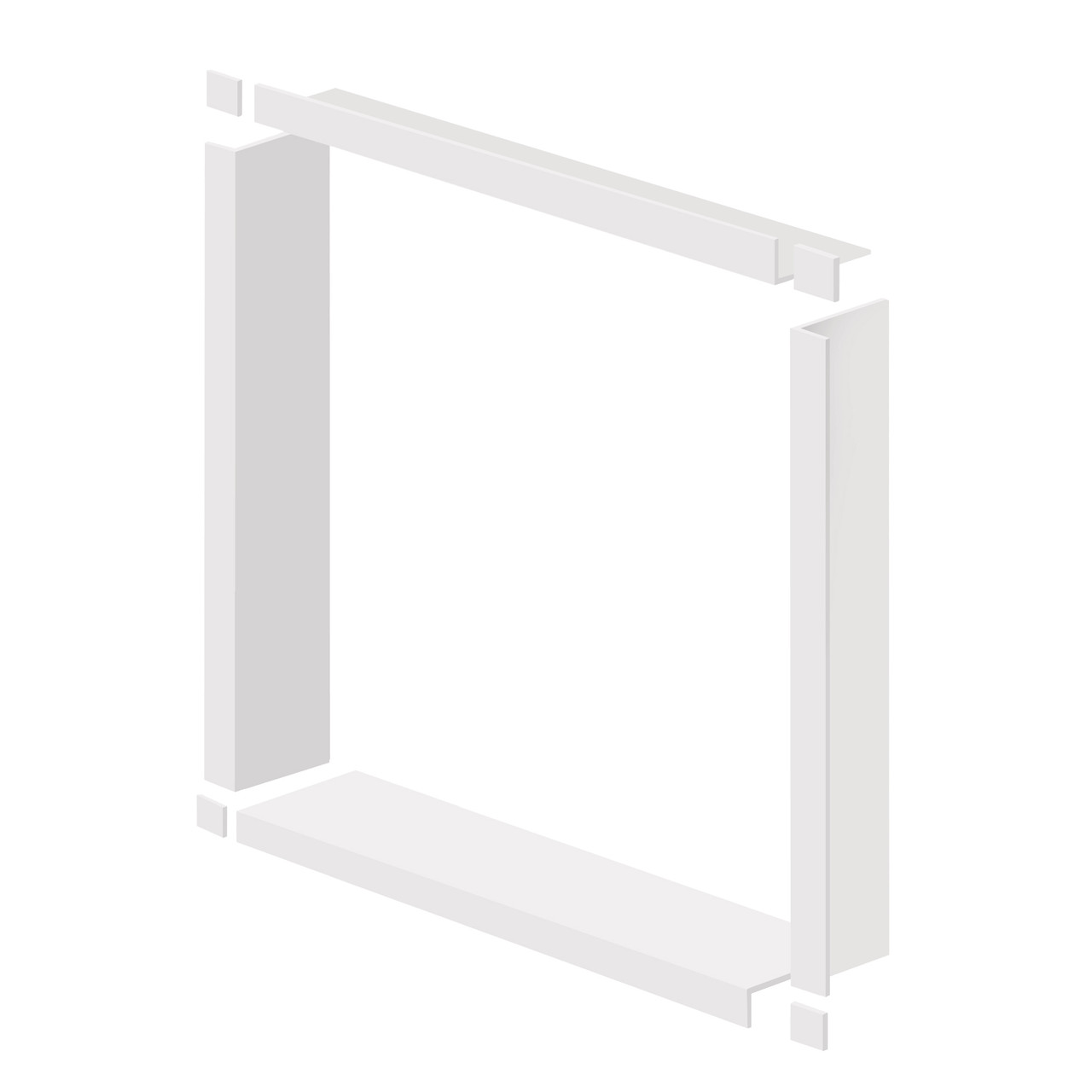 WTBK547-01 54-in x 54-in x 7.5-in Window Trim, White