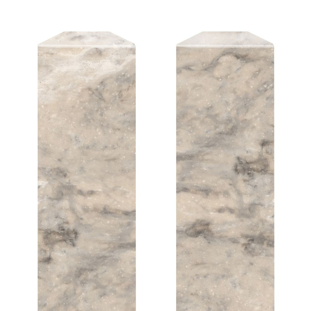 Transolid SFIM962-49V Saramar .25-in x 1-in x 96-in Flat Inside Corner Molding, Sand Creme Velvet