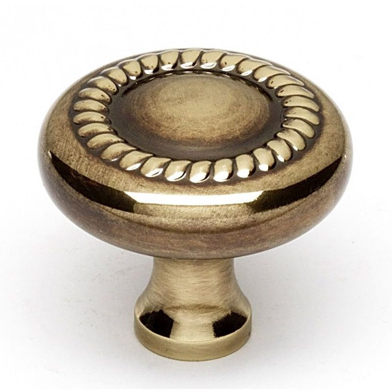 Alno Rope A812-14-PA Knob Traditional 1-1/4-in in Polished Antique