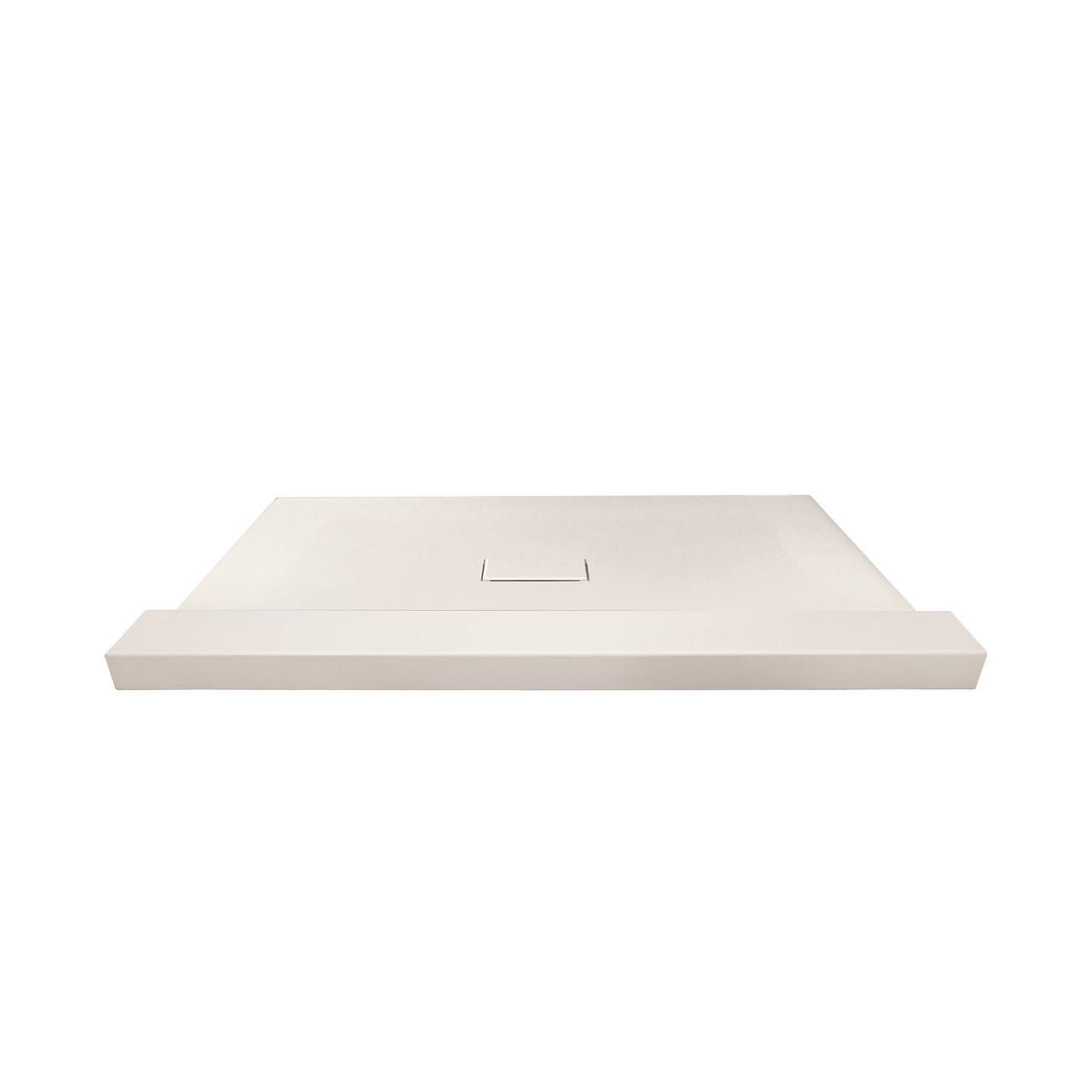 Transolid FZST7940C-32 Trimslate 79-in x 40-in Shower Base with Adjustable Single Threshold and Center Drain, Cameo