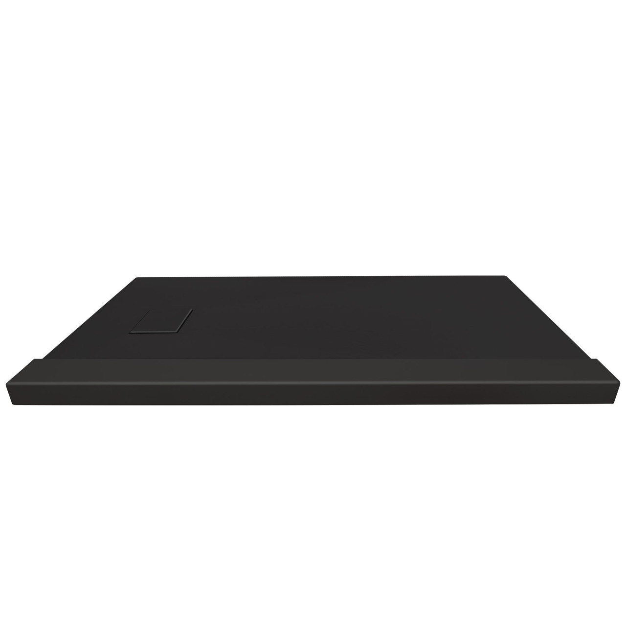 Transolid FZST6336-09 Trimslate 63-in x 36-in Shower Base with Adjustable Single Threshold and End Drain, Black