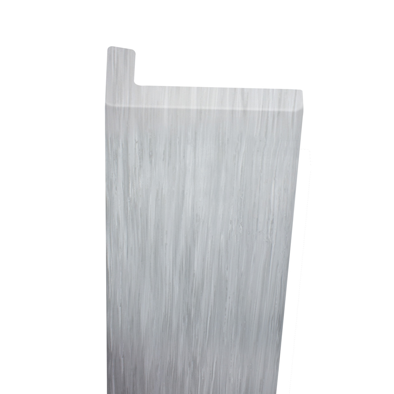 Transolid OTTK962-186 Lusso 1-in x 2-in x 96-in Over-Tile Trim, Glacier Grey