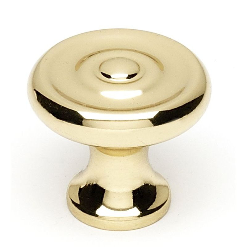 Knob Traditional 1-in in Polished Brass