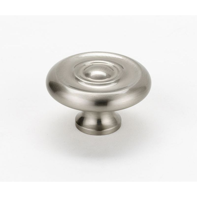 Knob Traditional 1-3/4-in in Satin Nickel