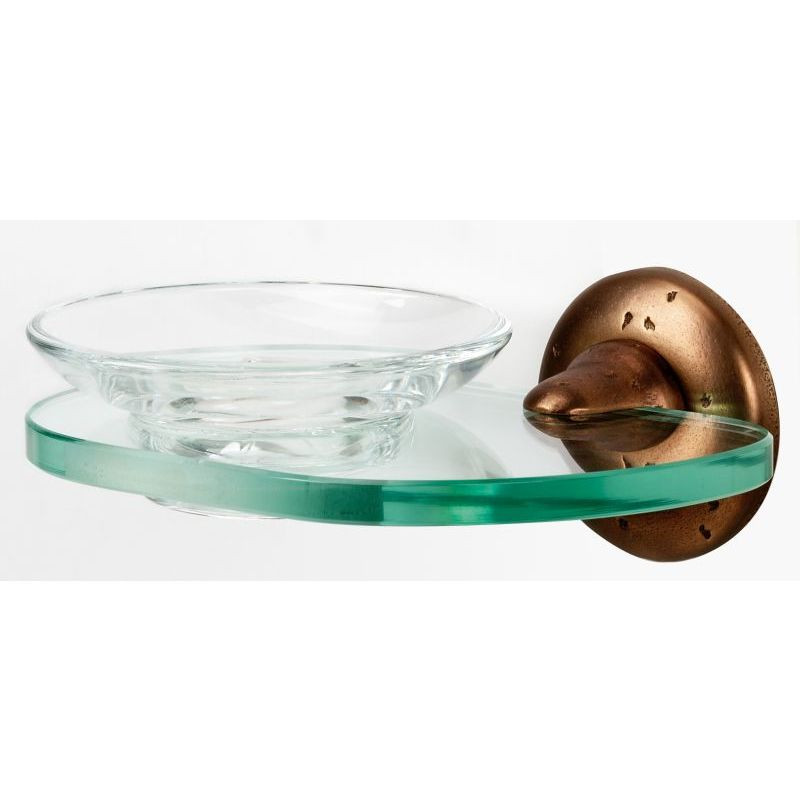 Bath Rustic Soap Dish 6-7/8-in in Rust Bronze