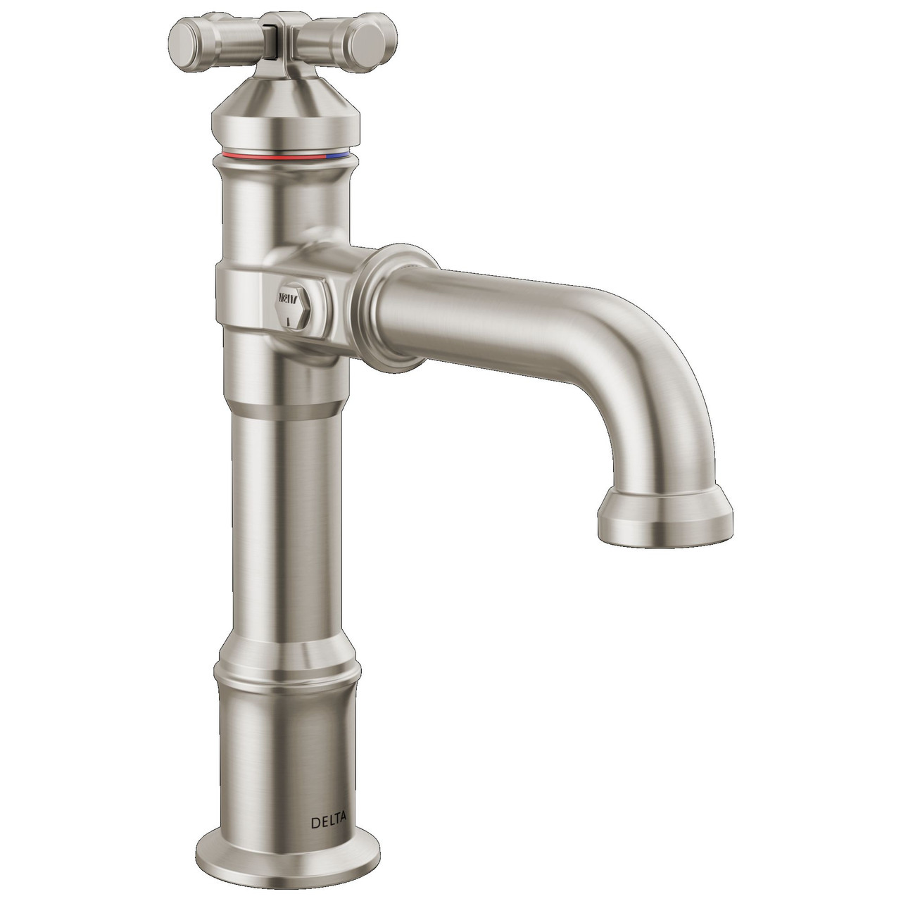 687-SS-PR-DST Broderick 7.13-in x 2.00-in x 9.00-in Single Handle Bathroom Faucet, Lumicoat Stainless