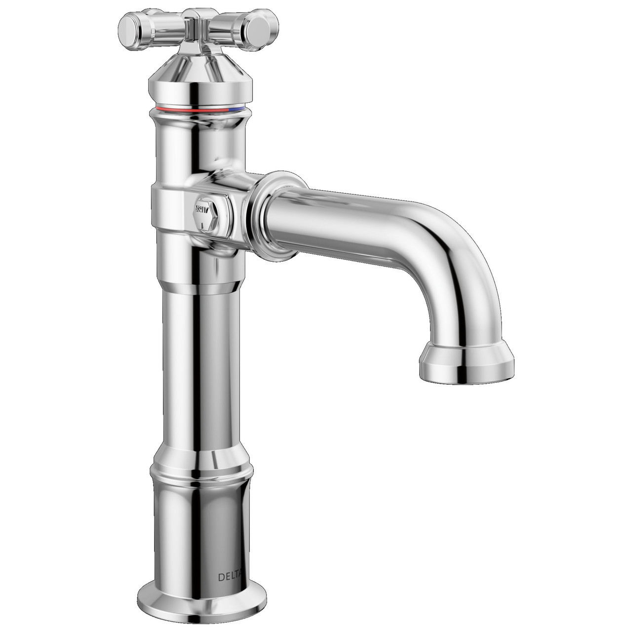 687-PR-DST Broderick 7.13-in x 2.00-in x 9.00-in Single Handle Bathroom Faucet, Lumicoat Chrome