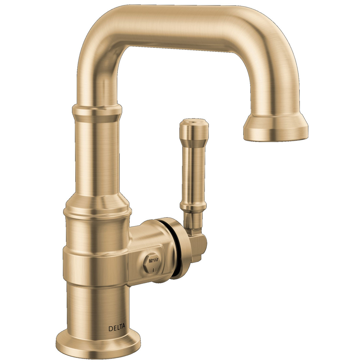 Delta 584SH-CZ-PR-DST Broderick 7.13-in x 2.00-in x 7.94-in Single Handle Bathroom Faucet, Lumicoat Champagne Bronze