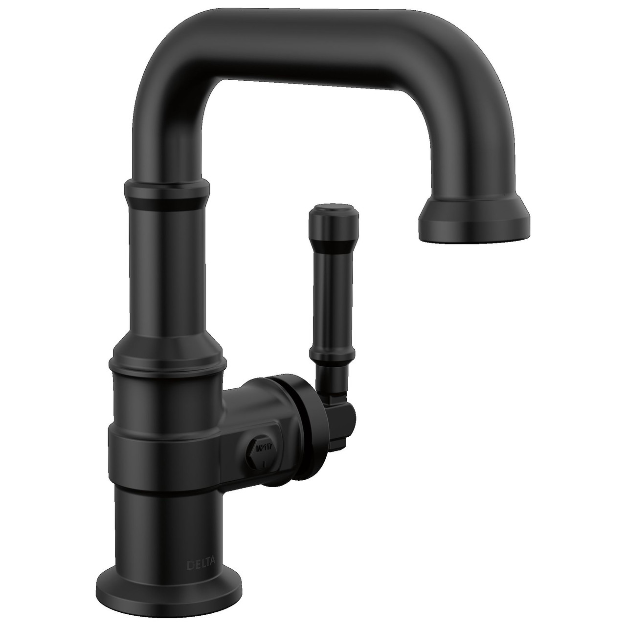 584SH-BL-DST Broderick 7.13-in x 2.00-in x 7.94-in Single Handle Bathroom Faucet, Matte Black