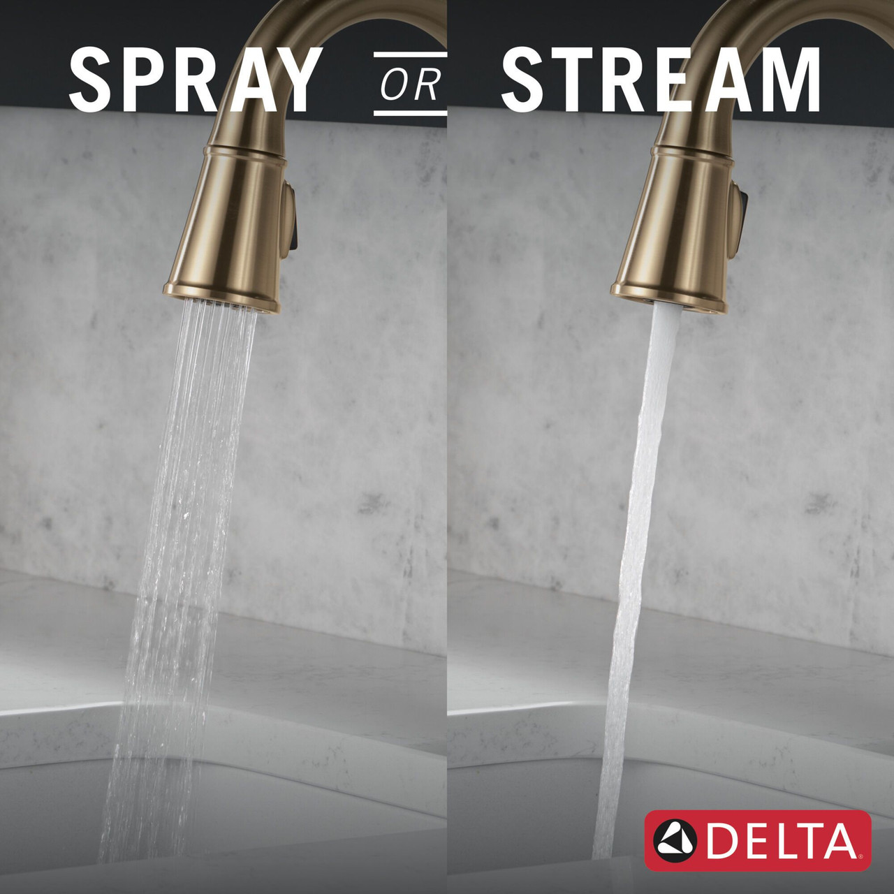 9984-CZ-PR-DST Renaldi 8.81-in x 2.81-in x 14.44-in Single-Handle Pull-Down Bar and Prep Faucet, Lumicoat Champagne Bronze