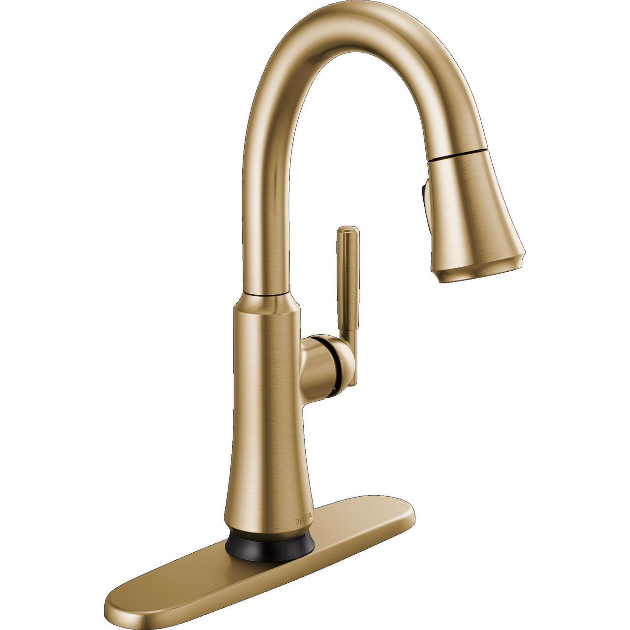 9979T-CZ-DST Coranto 1.25-in x 10.75-in x 14.38-in Single-Handle Pull-Down Bar and Prep Faucet with Touch2O Technology, Champagne Bronze