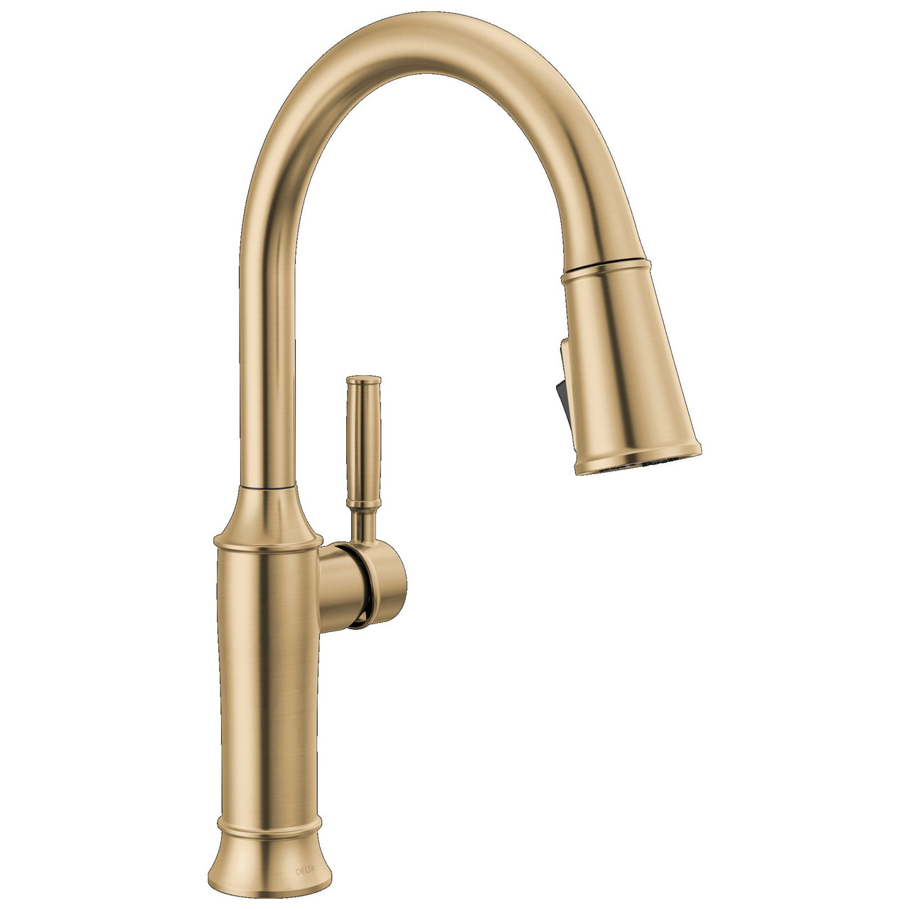 9184-CZ-PR-DST Renaldi 11.56-in x 2.81-in x 16.56-in Single-Handle Pull-Down Kitchen Faucet, Lumicoat Champagne Bronze