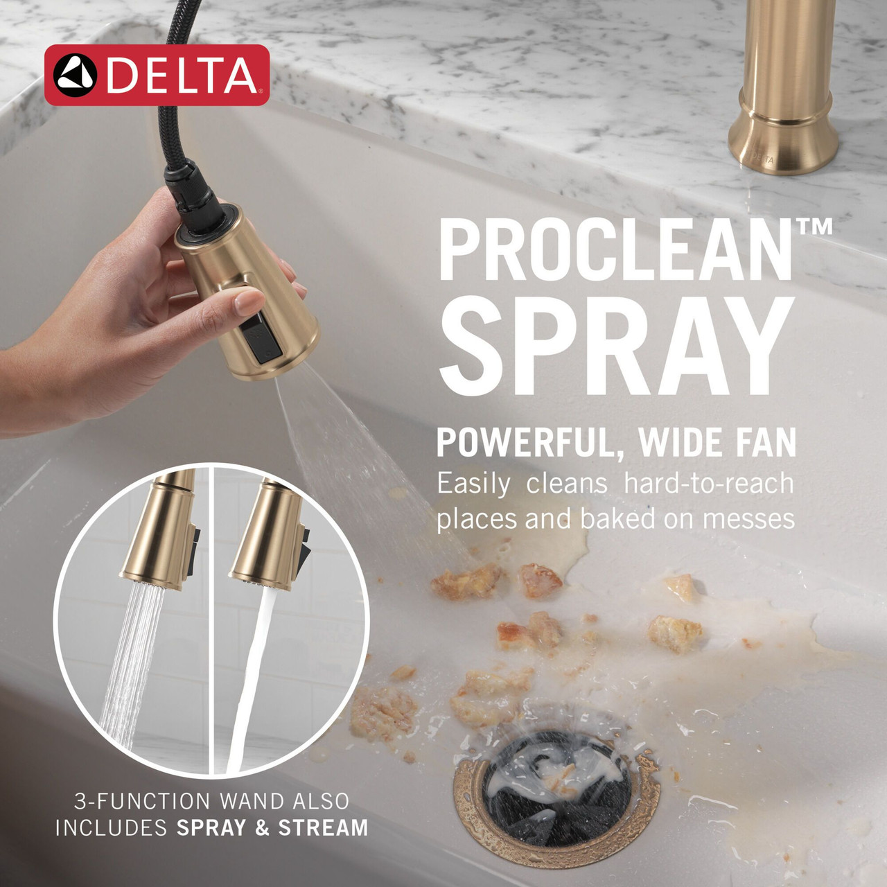 9184-CZ-PR-DST Renaldi 11.56-in x 2.81-in x 16.56-in Single-Handle Pull-Down Kitchen Faucet, Lumicoat Champagne Bronze