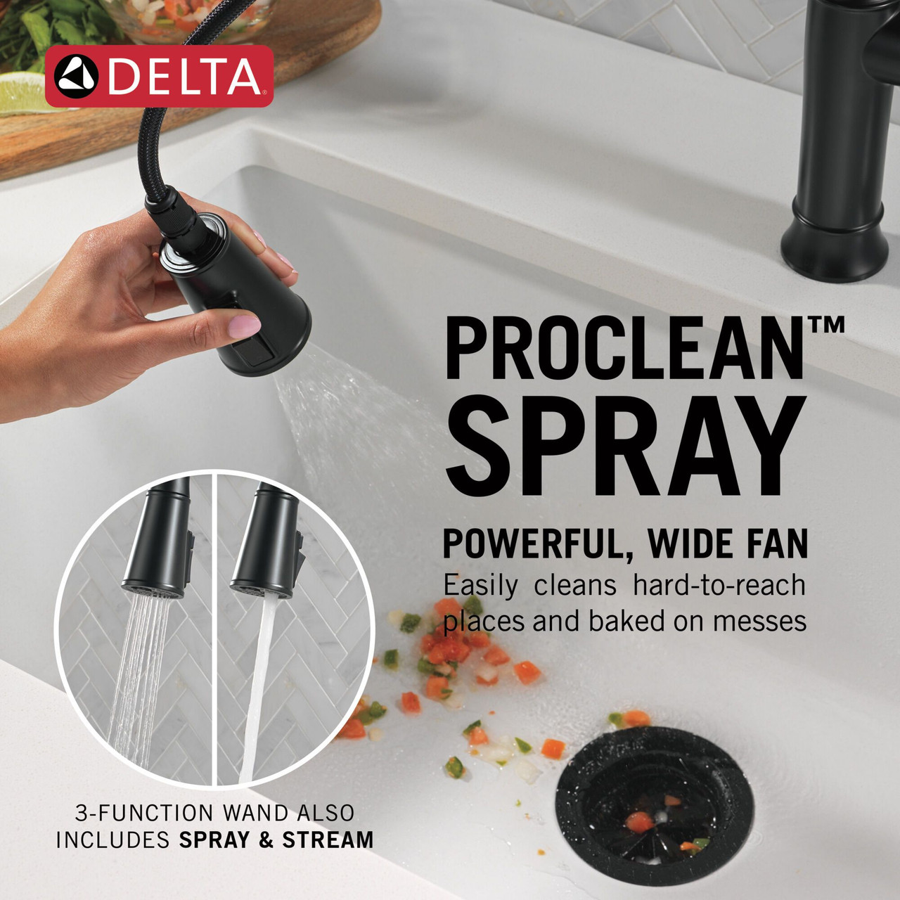 9184-BL-DST Renaldi 11.56-in x 2.81-in x 16.56-in Single-Handle Pull-Down Kitchen Faucet, Matte Black