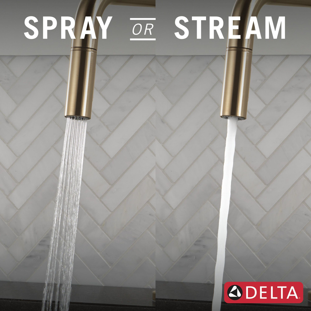 Delta 19868LF-CZ Nicoli 11.06-in x 10.75-in x 15.75-in Single-Handle Pull-Down Kitchen Faucet, Champagne Bronze