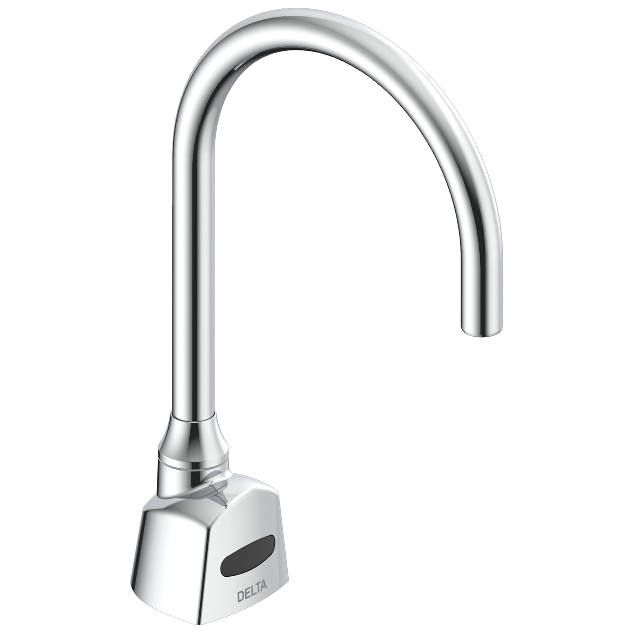 Delta 1500TF3388TR-R35 1500T Series 0.5-gpm Electronic SE R35 Spout Gooseneck Hardwire Operated Faucet, Chrome