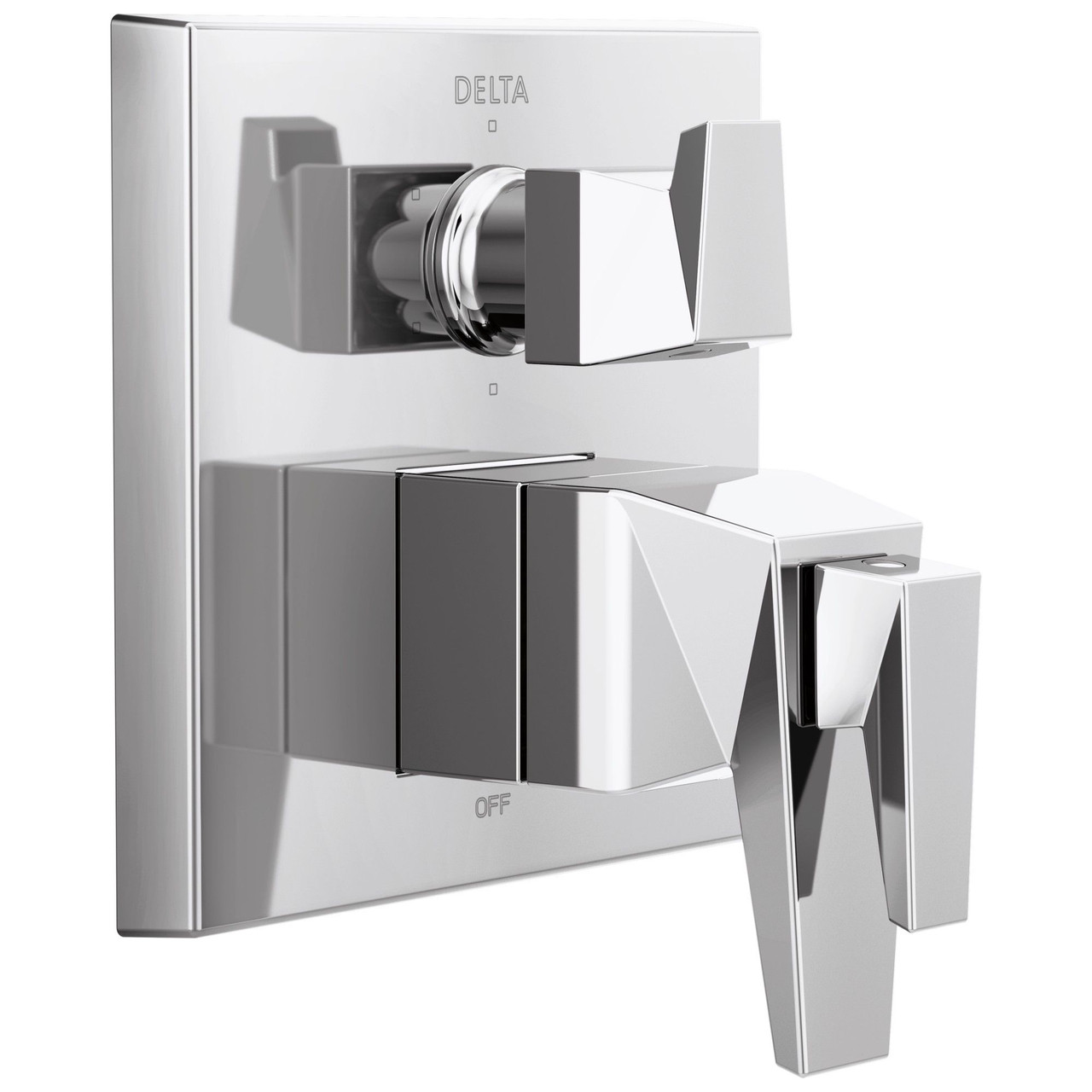 T27T943-PR Trillian Two-Handle Monitor 17T Series Valve Trim with 6-Setting Diverter, Lumicoat Chrome
