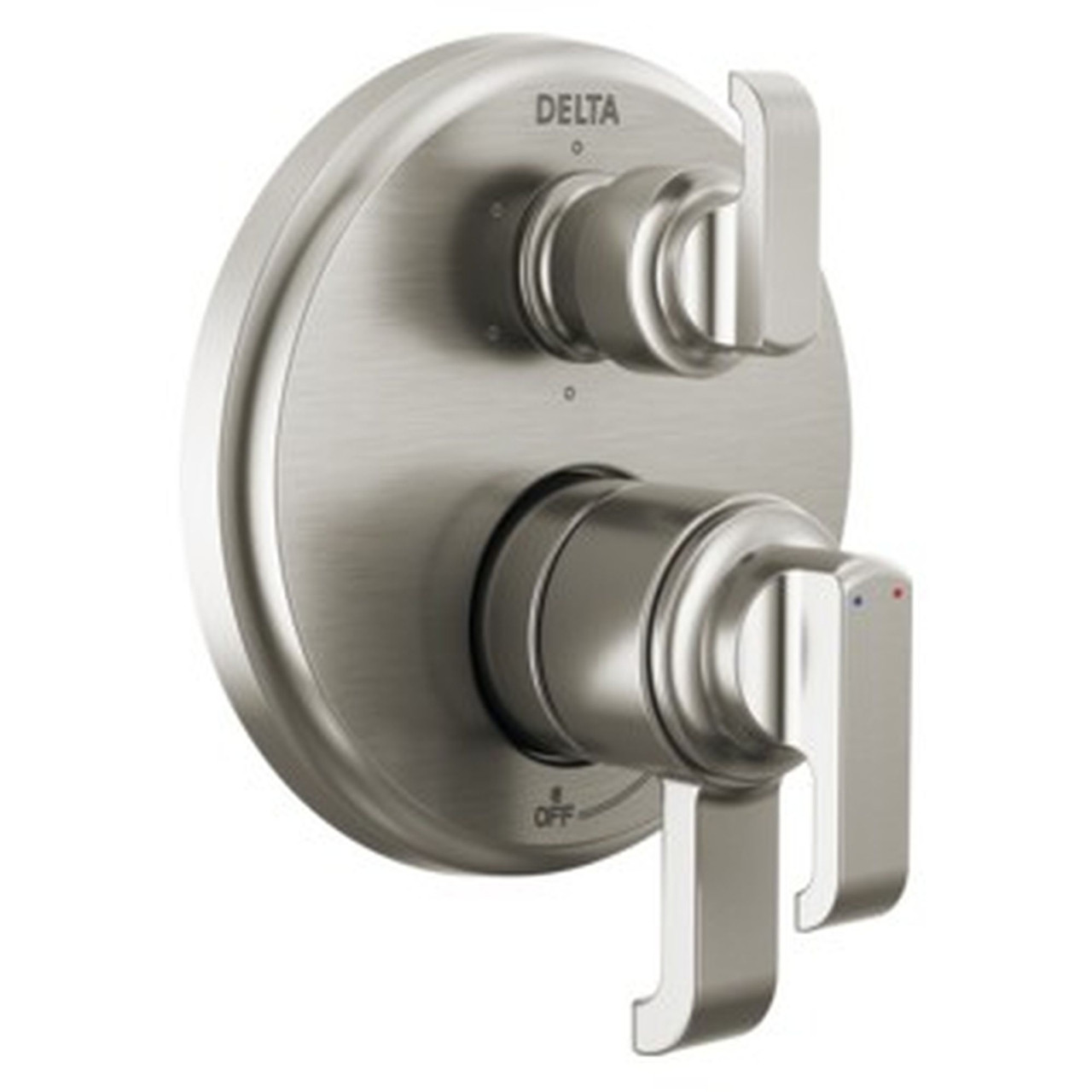 T27989-SS-PR Tetra 17 Series Integrated Diverter Trim with 6-Setting, Lumicoat Stainless