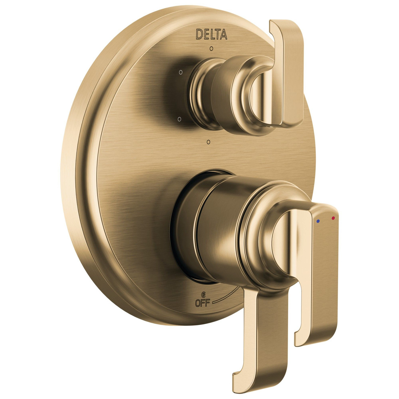 T27989-CZ-PR Tetra 17 Series Integrated Diverter Trim with 6-Setting, Lumicoat Champagne Bronze