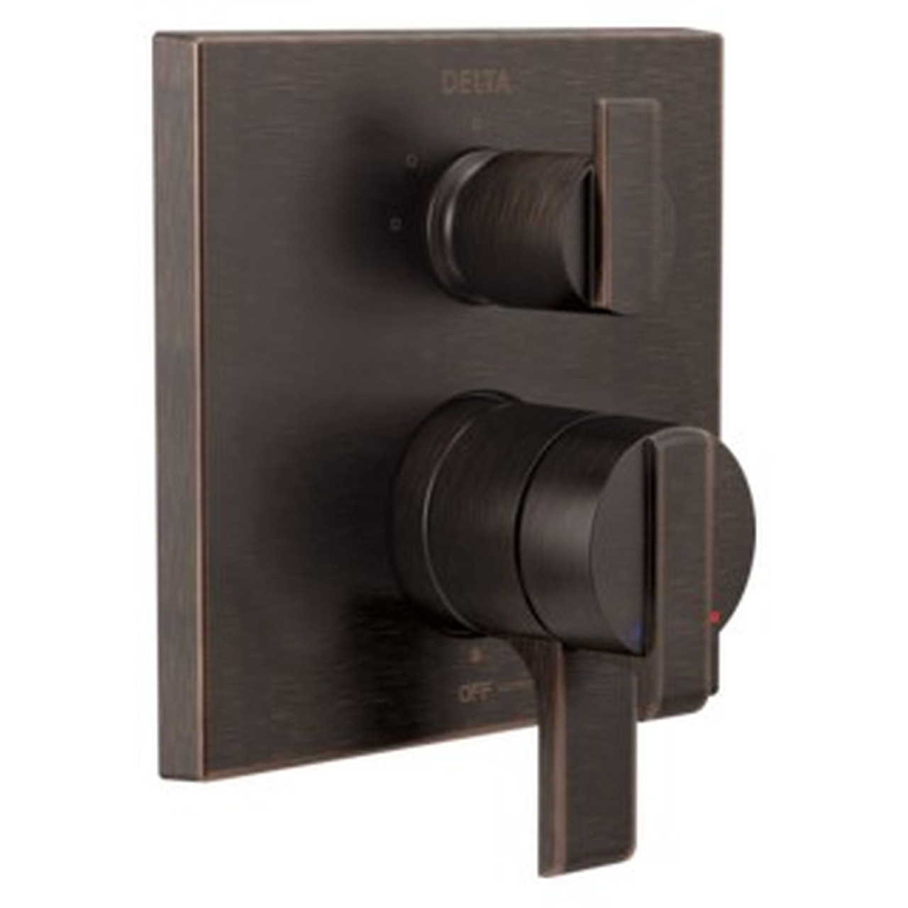 T27867-RB Ara Angular Modern Monitor 17 Series Valve Trim with 3-Setting Integrated Diverter, Venetian Bronze