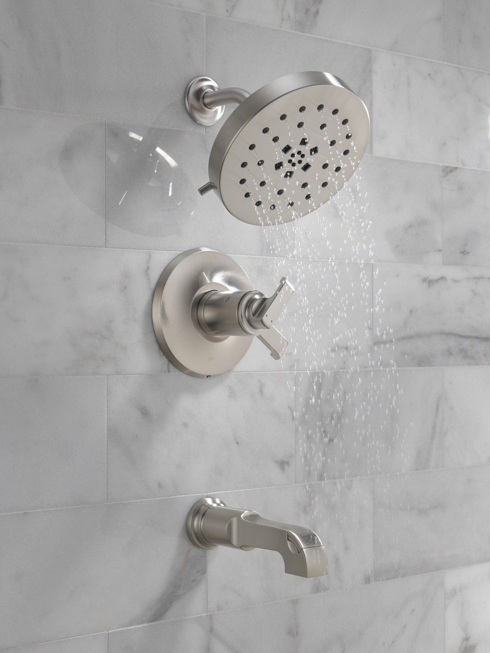 T17T489-SS-PR Tetra 17T Series Tub Shower Trim, Lumicoat Stainless