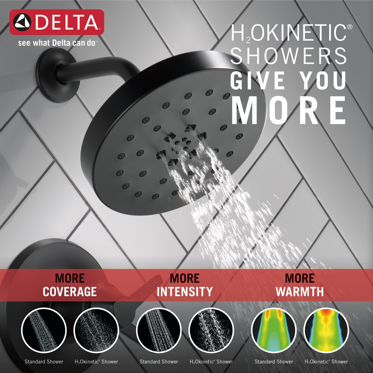 T17T271-BL Galeon 17T Series Shower Trim with UltraSoak, Matte Black