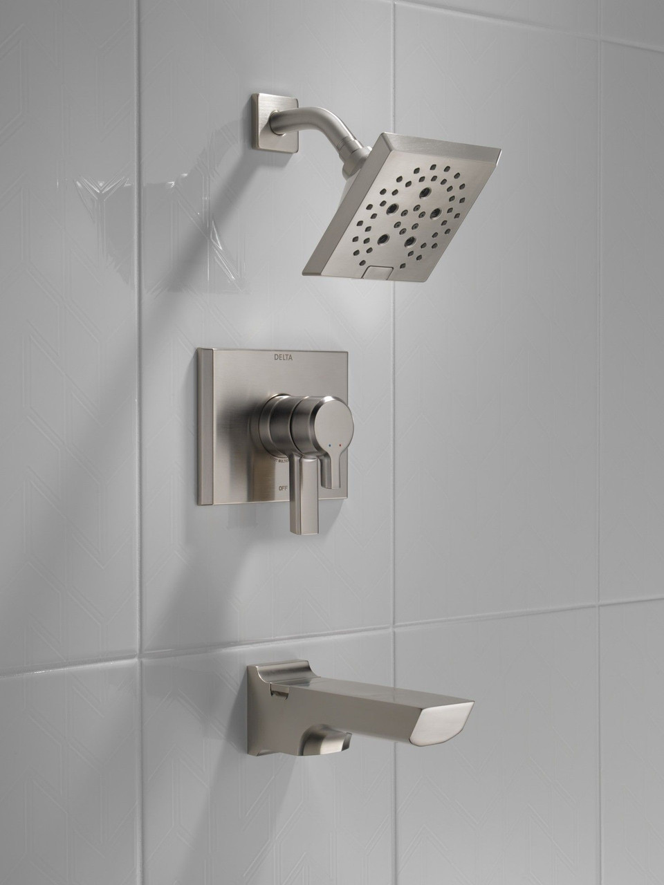 T17499-SS-PR Pivotal Monitor 17 Series H2Okinetic Tub and Shower Trim, Lumicoat Stainless