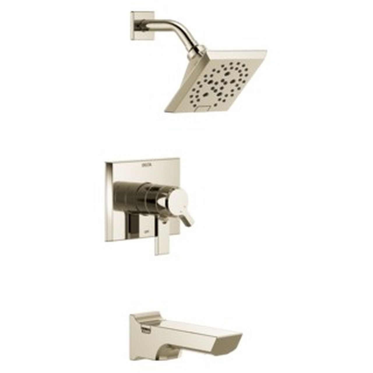 T17499-PN-PR Pivotal Monitor 17 Series H2Okinetic Tub and Shower Trim, Lumicoat Polished Nickel