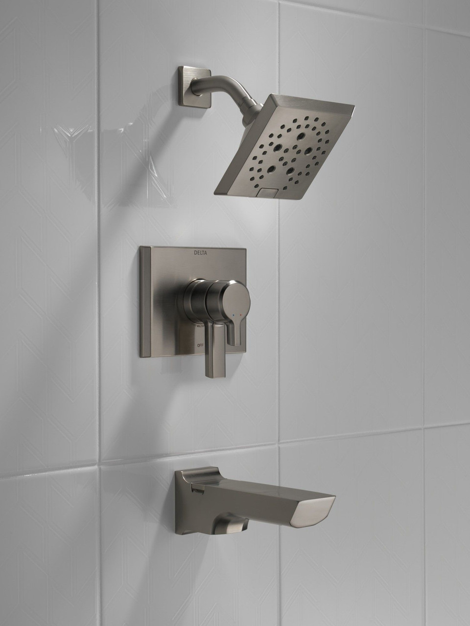 T17499-KS-PR Pivotal Monitor 17 Series H2Okinetic Tub and Shower Trim, Lumicoat Black Stainless