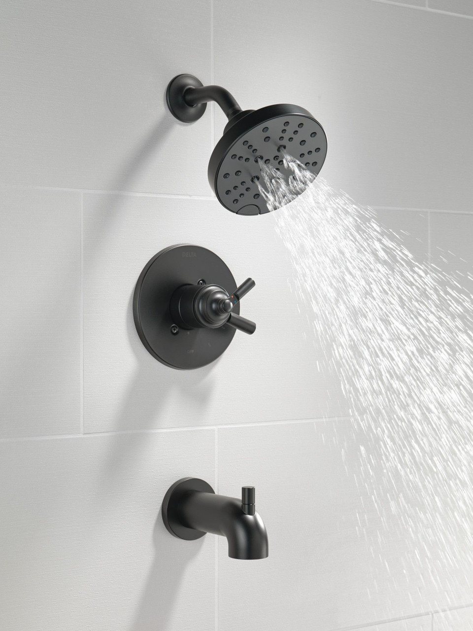 T17435-BL SAYLOR Monitor 17 Series Tub & Shower Trim, Matte Black