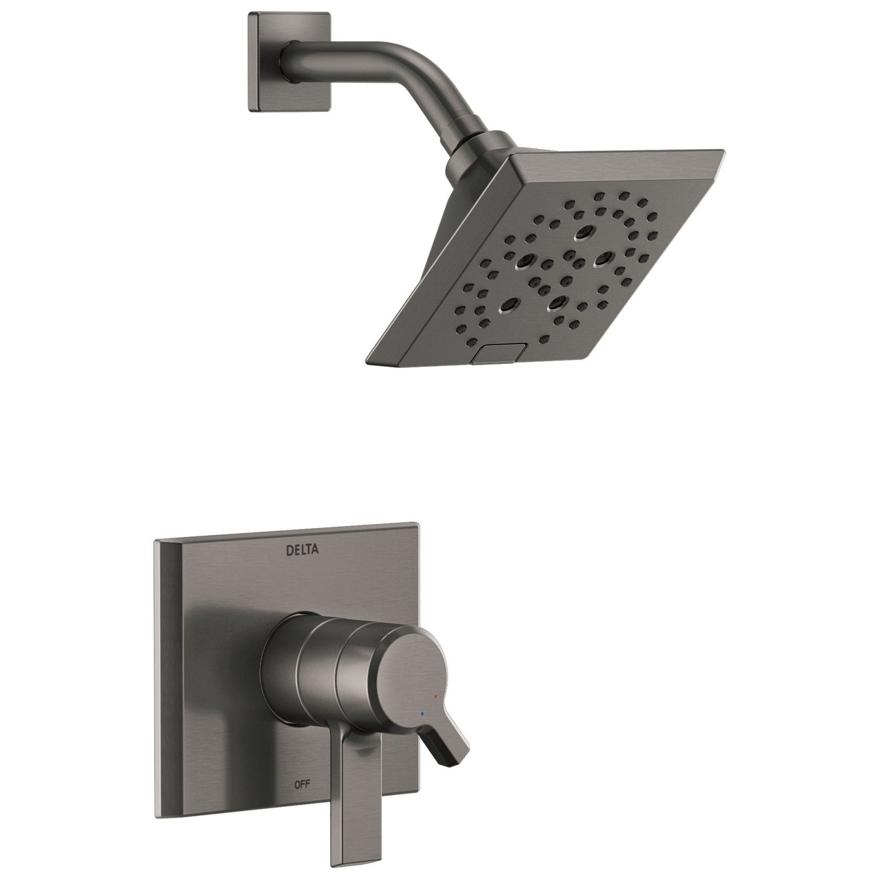 T17299-KS-PR Pivotal Monitor 17 Series H2Okinetic Shower Trim, Lumicoat Black Stainless