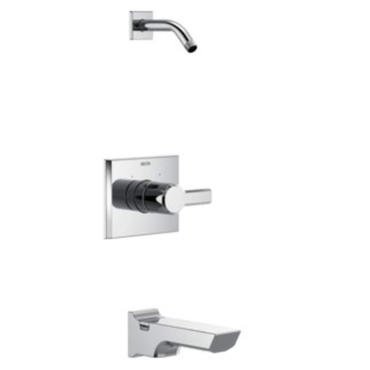 T14499-PR-LHD Pivotal Monitor 14 Series Tub and Shower Trim Less Head, Lumicoat Chrome