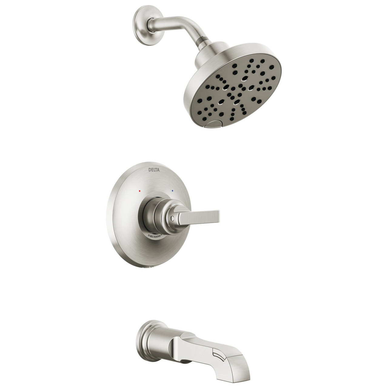 T14489-SS-PR Tetra Monitor 14 Series Tub & Shower Trim, Lumicoat Stainless
