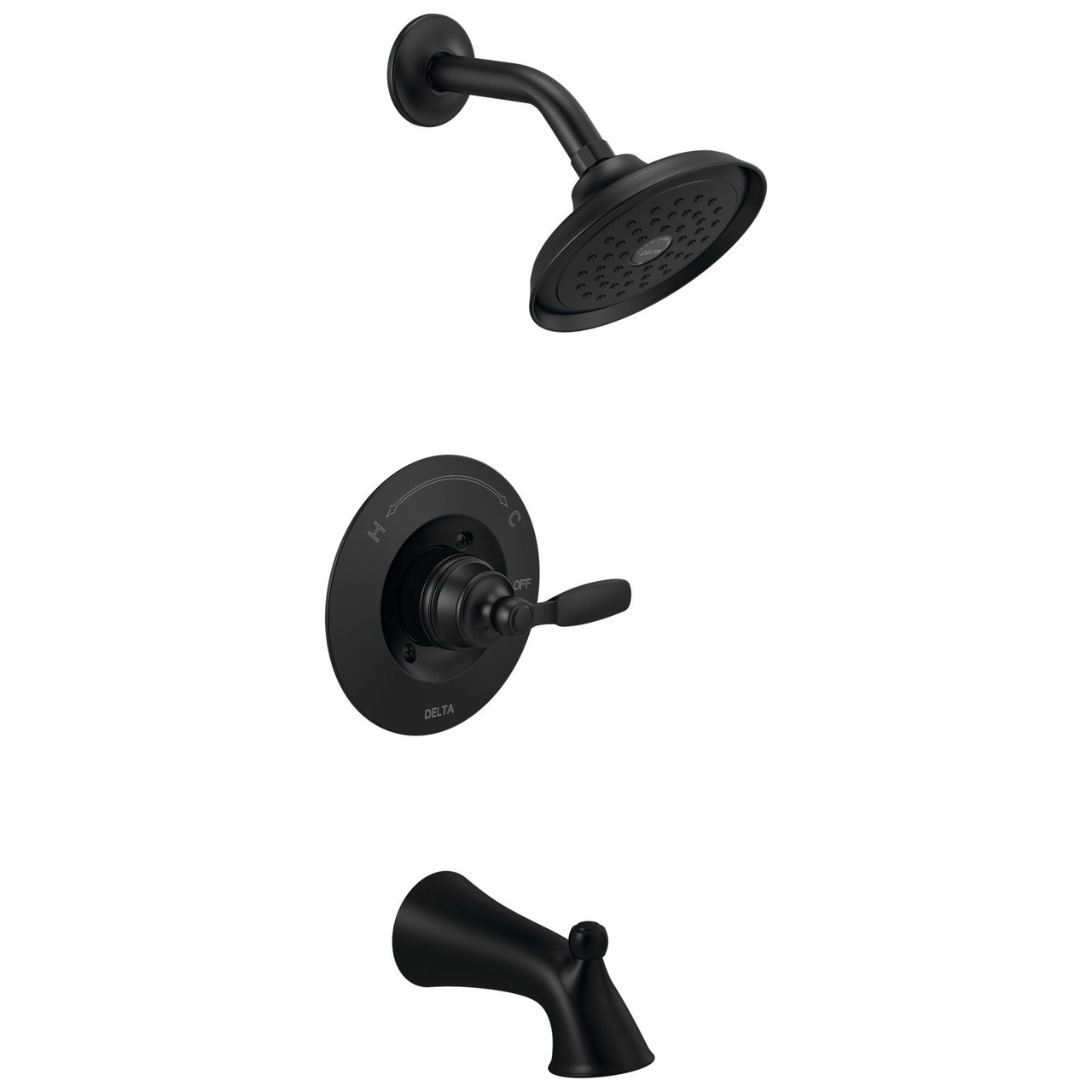 T14432-BL Woodhurst Tub & Shower Trim, Matte Black
