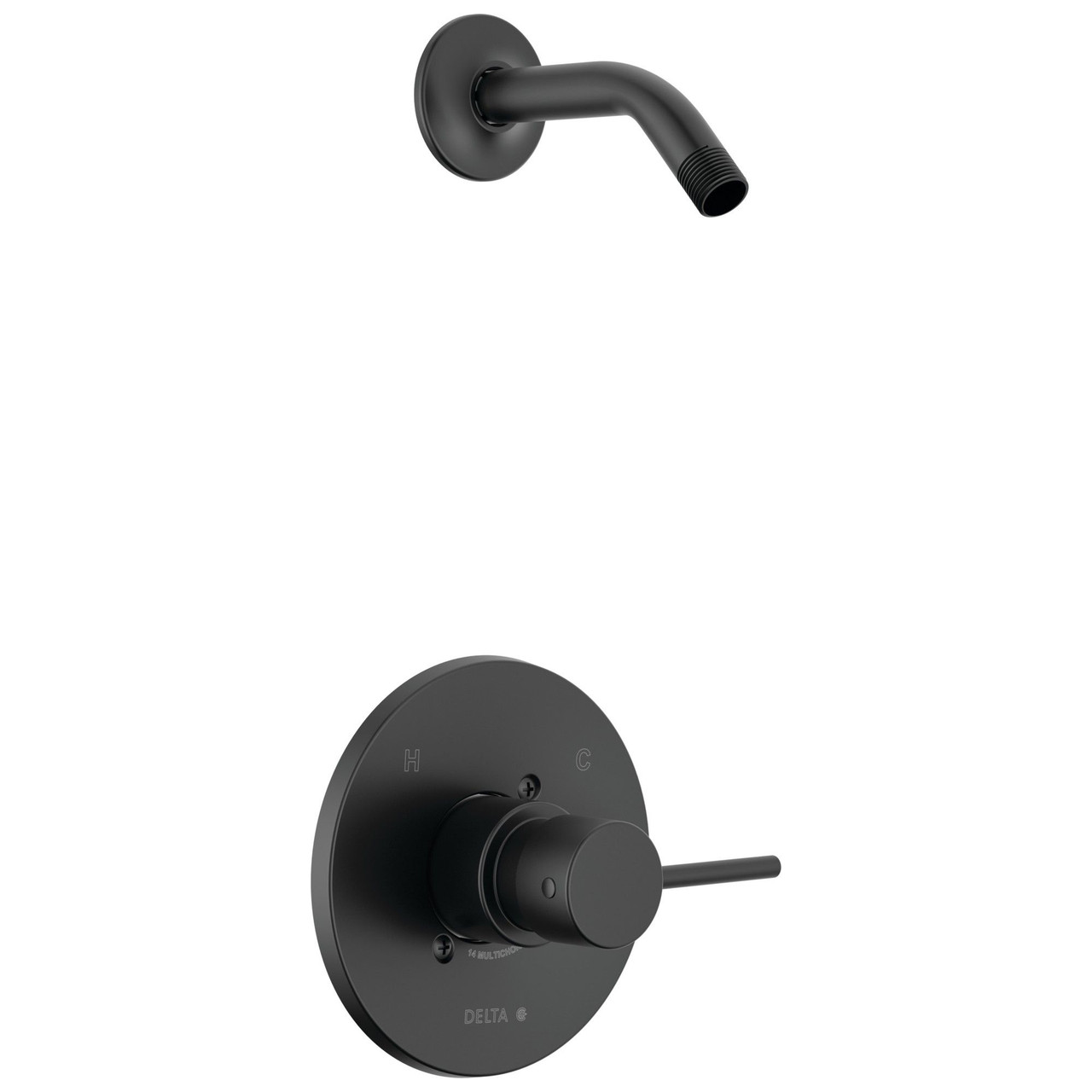 T14259-BLLHD-PP Modern Monitor 14 Series Shower Trim Less Head, Matte Black