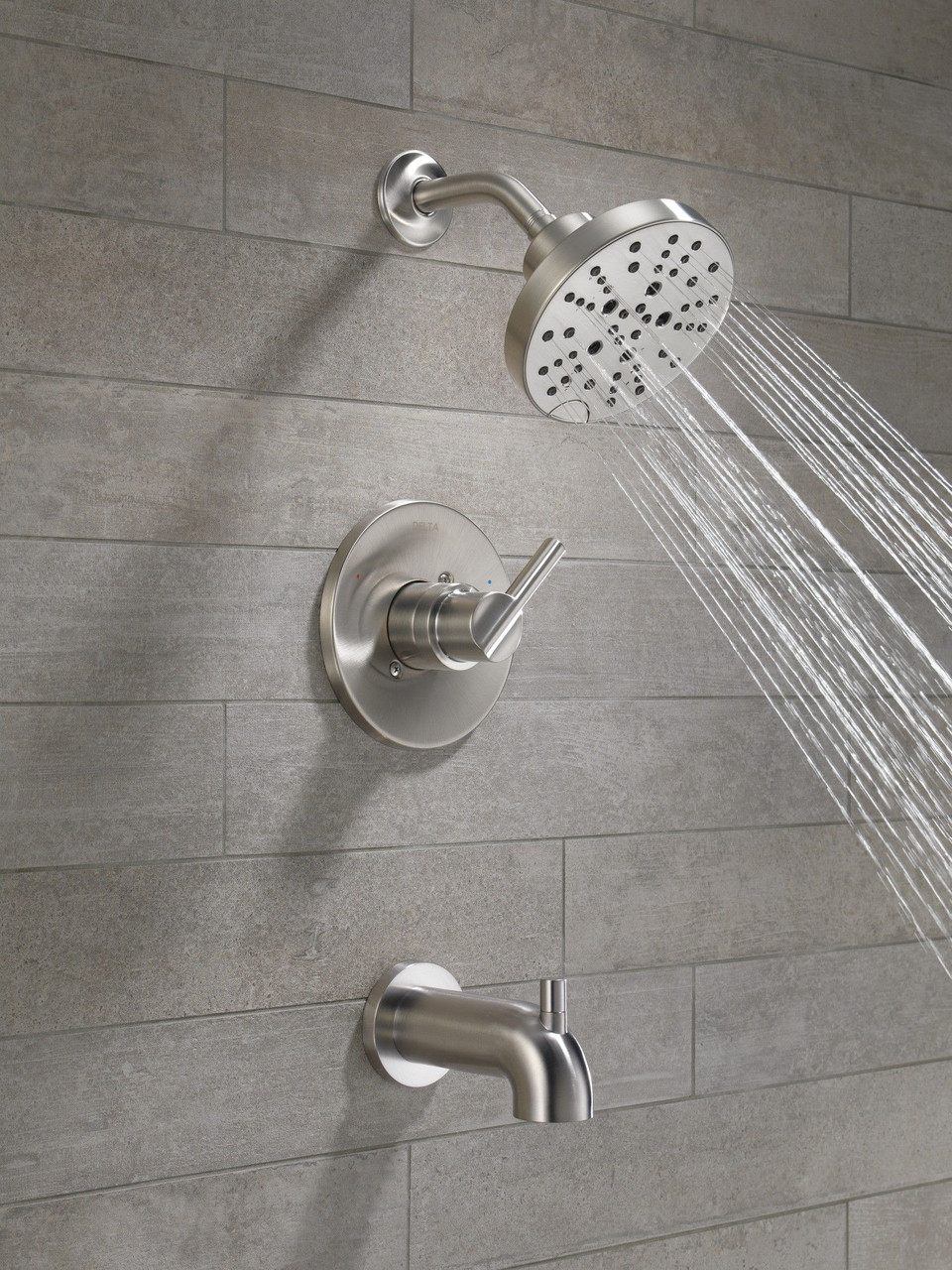 Delta 144749-SS Nicoli Monitor 14 Series H2Okinetic Tub and Shower, Stainless