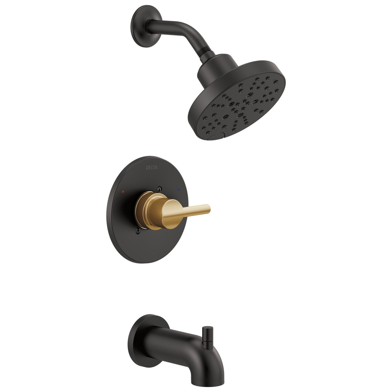 Delta 144749-GZ Nicoli Monitor 14 Series Tub and Shower, Matte Black Champagne Bronze