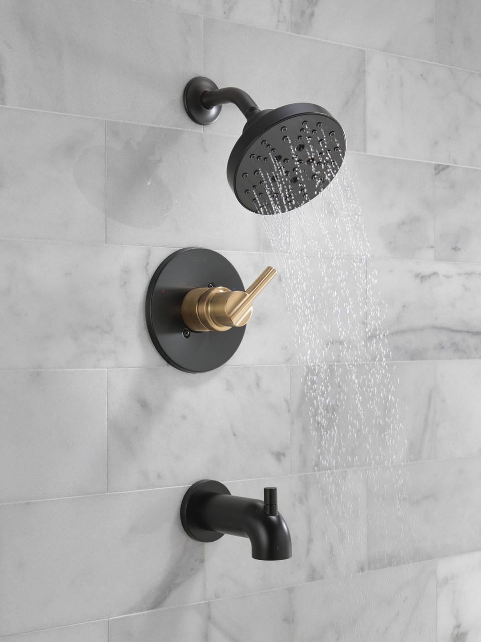 Delta 144749-GZ Nicoli Monitor 14 Series Tub and Shower, Matte Black Champagne Bronze