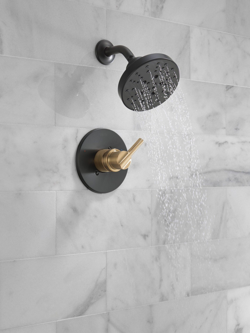Delta 142749-GZ Nicoli Monitor 14 Series Shower Only, Matte Black Champagne Bronze