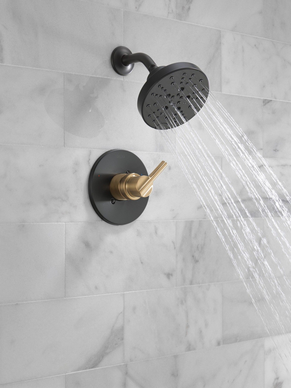 Delta 142749-GZ Nicoli Monitor 14 Series Shower Only, Matte Black Champagne Bronze