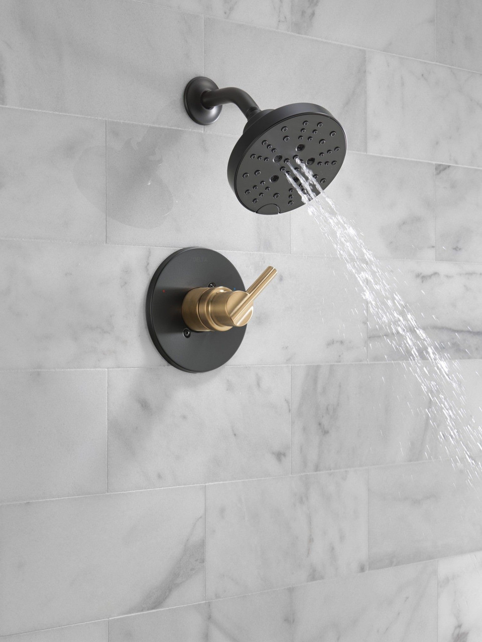 Delta 142749-GZ Nicoli Monitor 14 Series Shower Only, Matte Black Champagne Bronze