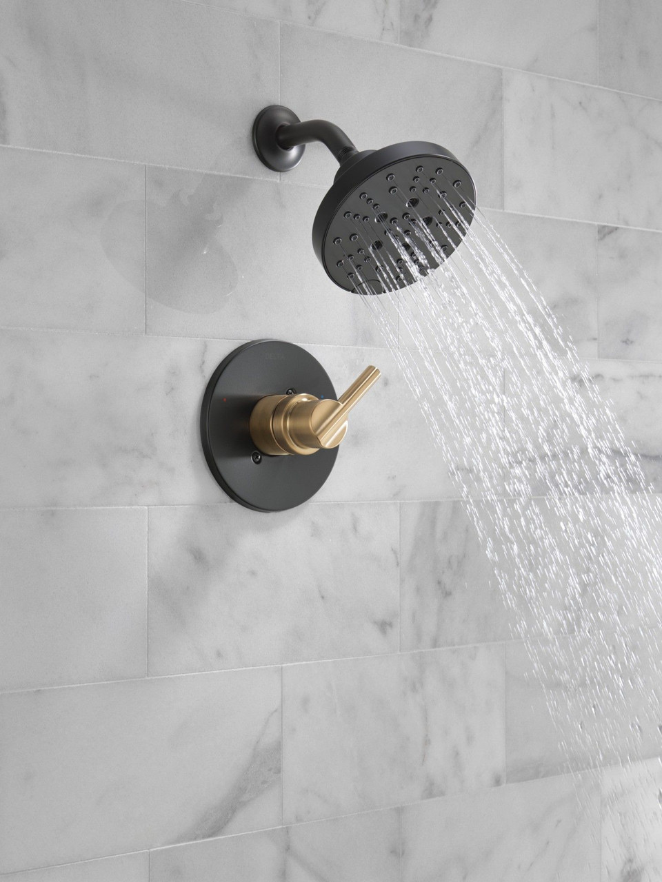 Delta 142749-GZ Nicoli Monitor 14 Series Shower Only, Matte Black Champagne Bronze