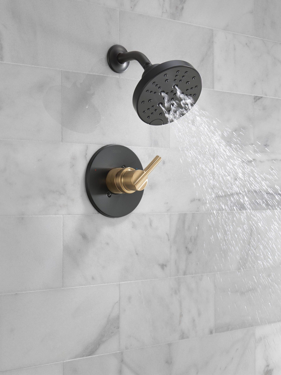 Delta 142749-GZ Nicoli Monitor 14 Series Shower Only, Matte Black Champagne Bronze