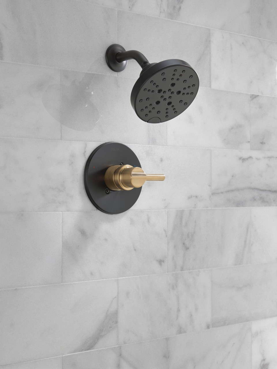 Delta 142749-GZ Nicoli Monitor 14 Series Shower Only, Matte Black Champagne Bronze