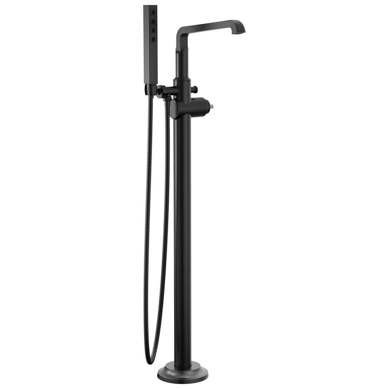 T4789-BLLHP-FL Tetra Delta Tetra Floor Mount Tub Filler Trim, Matte Black