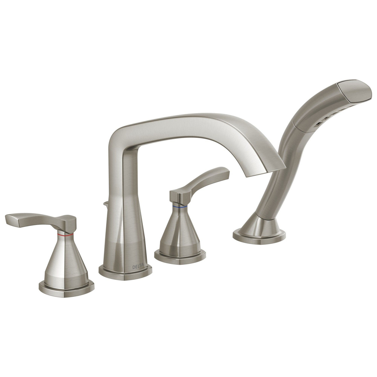 T4776-SS Stryke Delta Stryke Four Hole Roman Tub Trim, Stainless