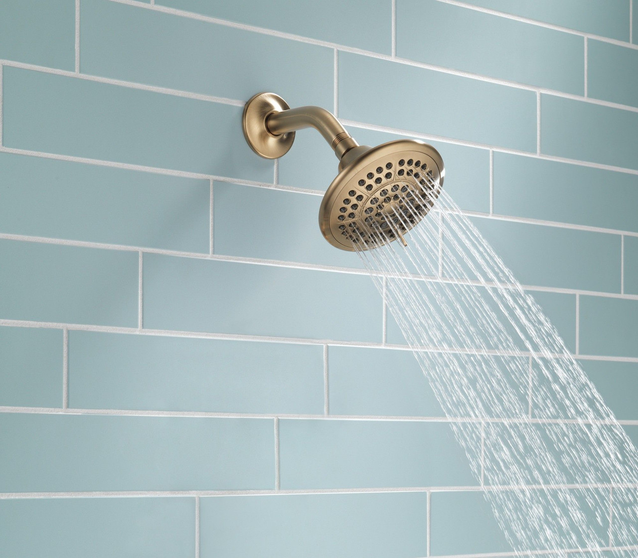 RP78575CZ Universal Showering Components 5-Setting Raincan Shower Head, Champagne Bronze