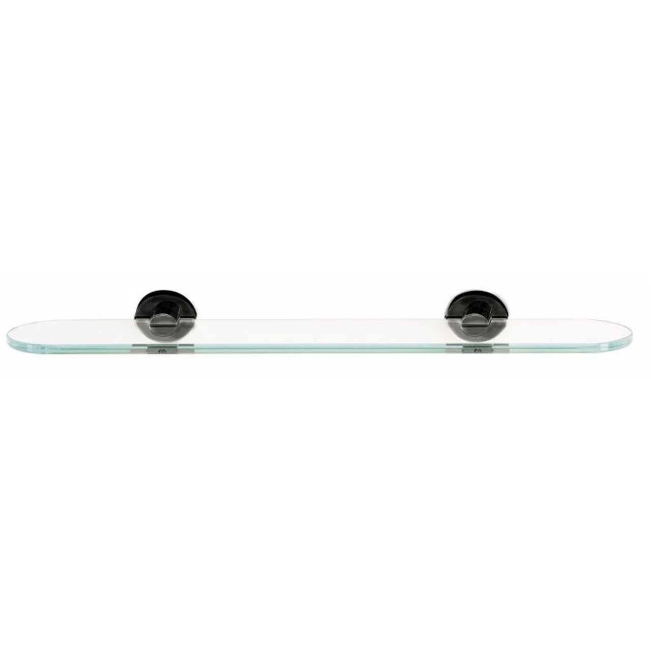 Alno Contemporary I A8350-24-BRZ 24-in Glass Shelf with Brackets Modern in Bronze