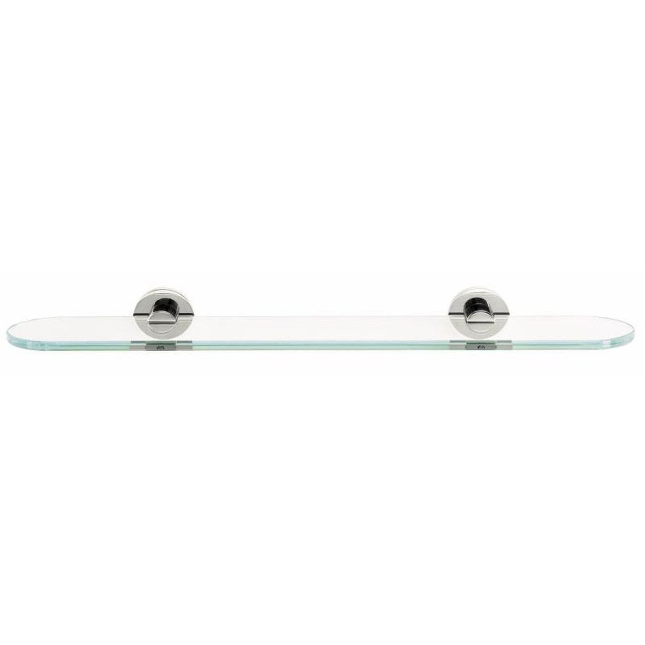 Alno Contemporary I A8350-24-PN 24-in Glass Shelf with Brackets Modern in Polished Nickel